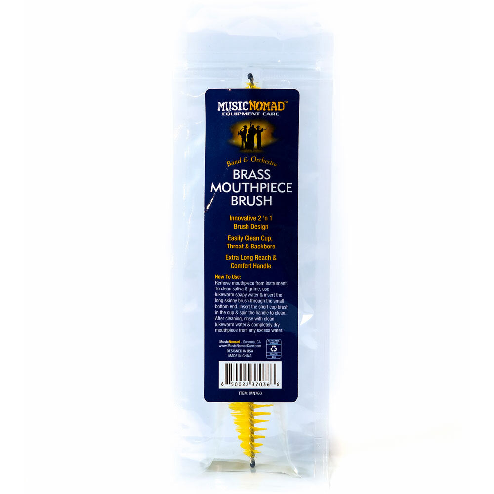 Music Nomad 2 'n 1 Mouthpiece & Cup Brush for Brass Instruments