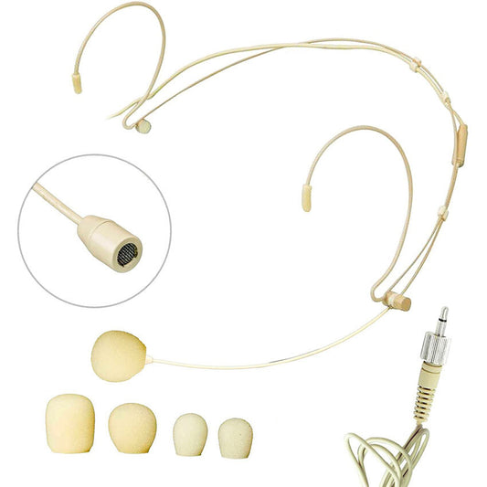 Nady HM-10 Headworn Omni-Directional Condenser Microphone in Beige