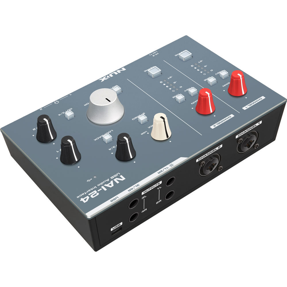 NUX NXNAI24 NAI-24 Professional 2x4, 32-Bit/192kHz USB Audio Interface