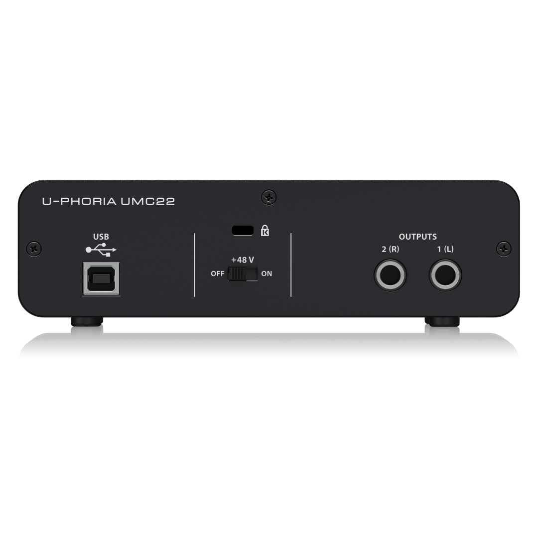Behringer U-PHORIA BUMC22 Audiophile 2x2 USB Audio Interface with MIDAS Mic Preamp