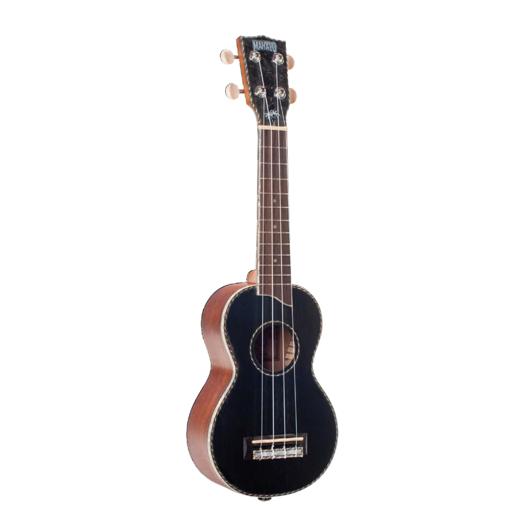 Mahalo Pearl Series MP1BK Soprano Ukulele in Transparent Black