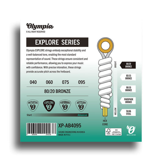 Olympia Explore Series Super-Light Acoustic Bass String Set (40-95)