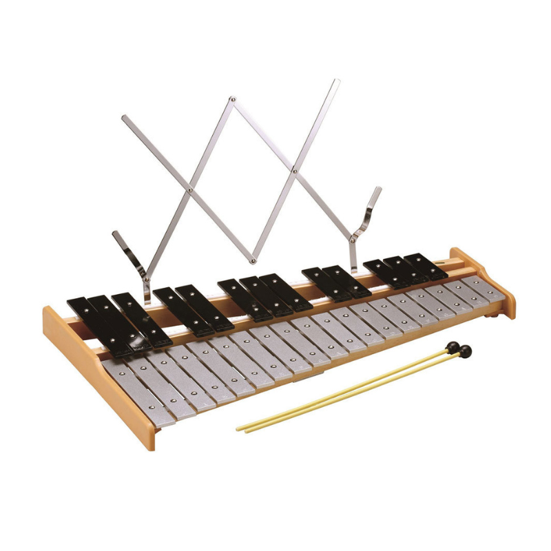 Opus Percussion OPBL32 32-Note Glockenspiel with Sheet Music Holder & Beaters