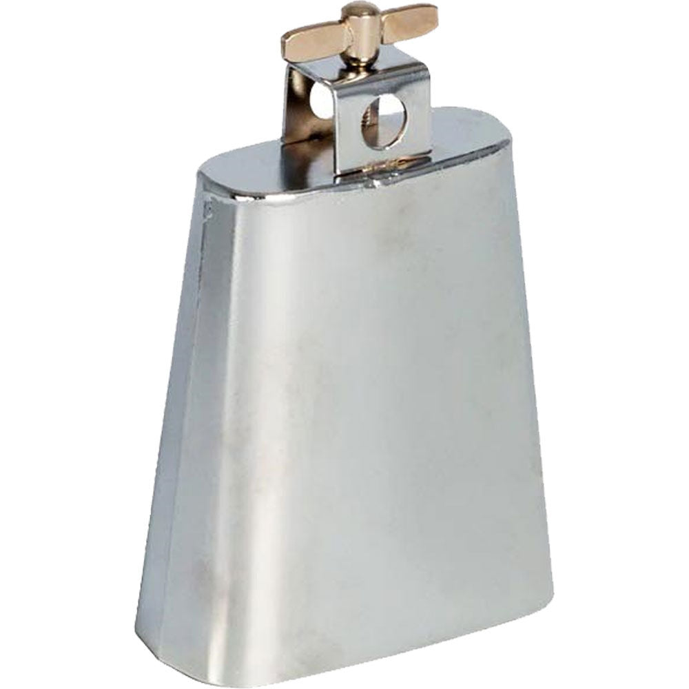 Opus Percussion OPLC4N 4.5" Cowbell with Mount in Brushed Nickel Finish