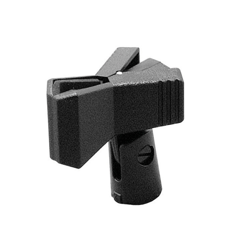 On Stage Clothespin-Style Plastic Mic Clip with Adaptor for Dynamic Mics