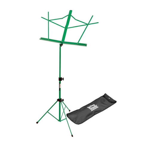 On Stage OSSM7122GRB Compact Sheet Music Stand in Green with Bag