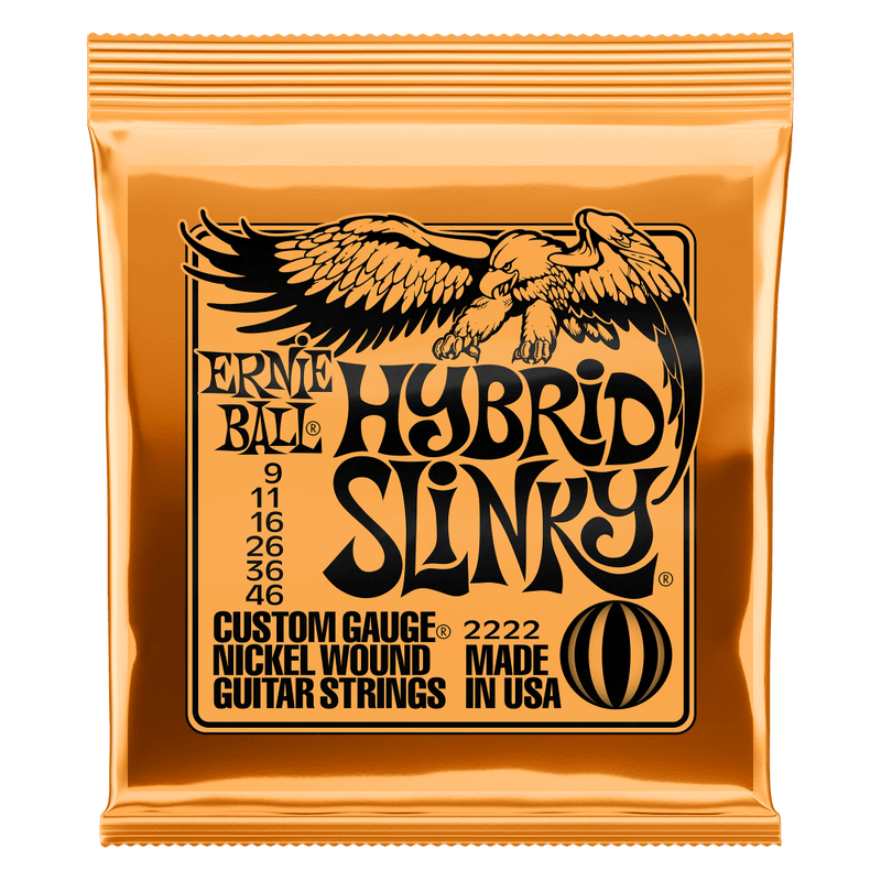 Ernie Ball Nickel Wound Electric Guitar Strings P02222 Hybrid Slinky (9-46)