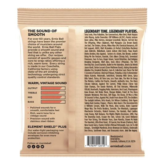 Ernie Ball P02810 Flats 5 String Electric Bass Flatwound Strings 45-130