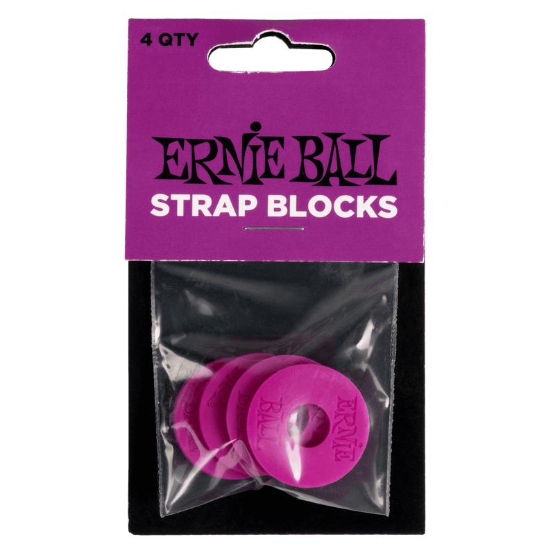 Ernie Ball Strap Blocks Rubber P05618 Purple Set of 4
