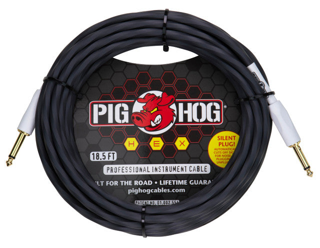 Pig Hog Hex Series PHSH186GR 18.5ft Instrument Cable