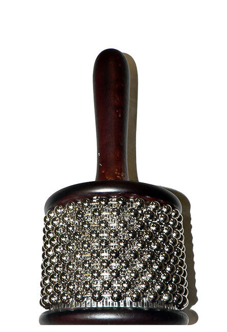 Percussion Plus PPKBS2 Medium Cabasa in Wine Red with Nickel-plated Beads