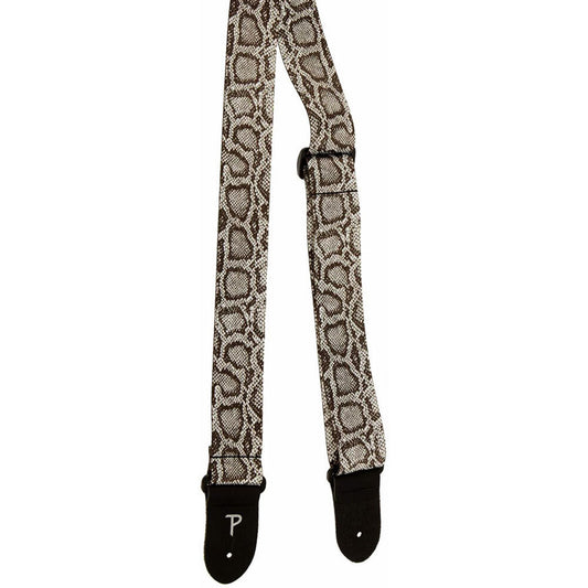 Perris PS365 2" Polyester "Snakeskin" Guitar Strap with Leather ends