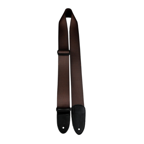 Perris PS6551 2" Brown Heavy Nylon Guitar Strap with Soft Deluxe Italian Leather ends