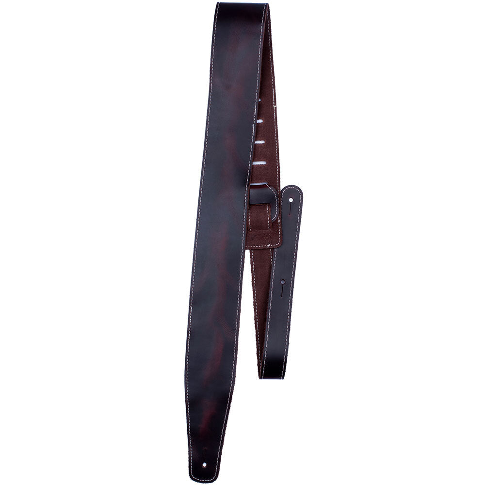 Perris PS7053 2.5" Baseball Leather Guitar Strap in Wine