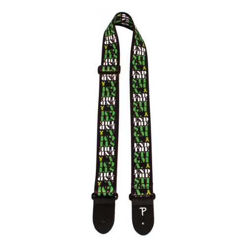 Perris PS7223 2" Polyester "End The Stigma" Guitar Strap with Leather ends