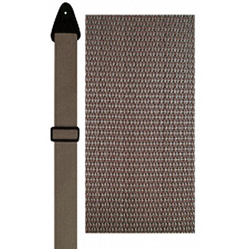 Perris PS91 2" Poly Pro Silver Guitar Strap with Leather ends