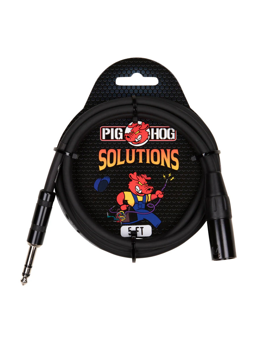 Pig Hog PX-TMXM05 5ft TRS(M)-XLR(M) Balanced Cable