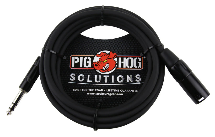 Pig Hog PX-TMXM2 10ft TRS(M)-XLR(M) Balanced Cable