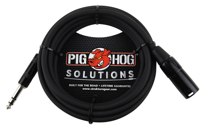 Pig Hog PX-TMXM2 10ft TRS(M)-XLR(M) Balanced Cable