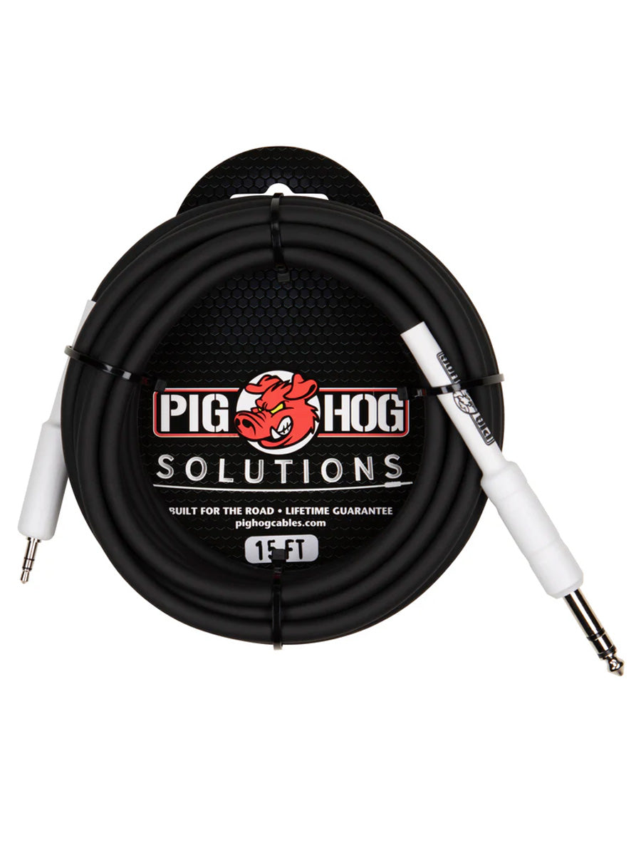 Pig Hog PX48J15 1/4″ TRS to 1/8″ mini, 15ft Cable