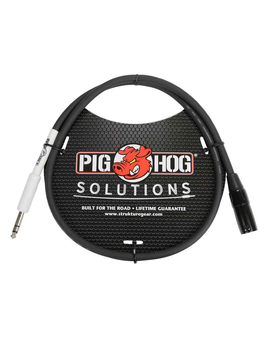 Pig Hog PX4T3 XLR male to 1/4″ TRS, 3ft Cable
