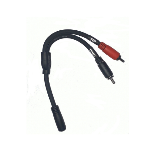 Pig Hog PY-S35FRM2 6″ Y cable, 3.5mm TRS (F) – Dual RCA (M)
