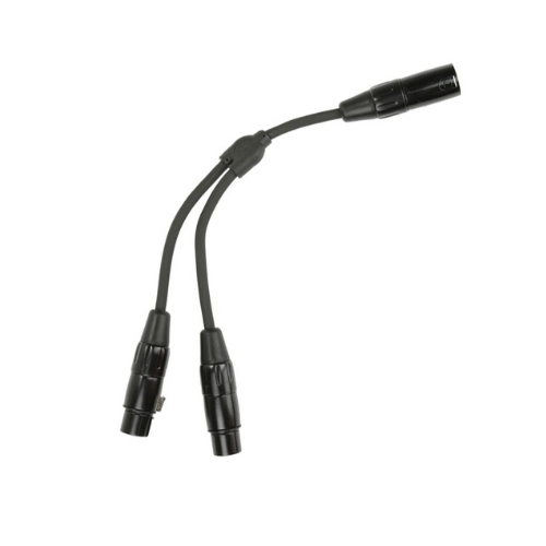 Pig Hog PY-XM2XF 6″ Y Cable, XLR(M)-Dual XLR(F)