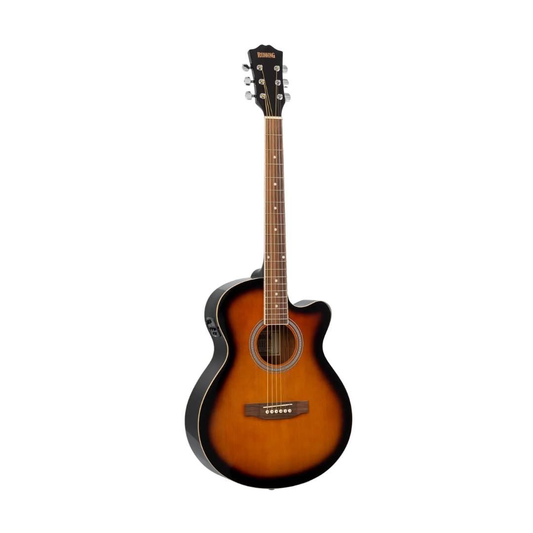 Beginner Packs: Redding 4/4-Sized Grand Concert Electric/Acoustic Guitar with Cutaway
