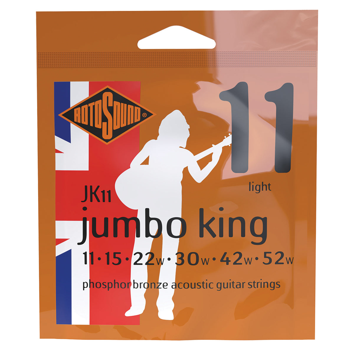 Rotosound Jumbo King Phosphor Bronze Acoustic Strings JK11 Light (11-52)