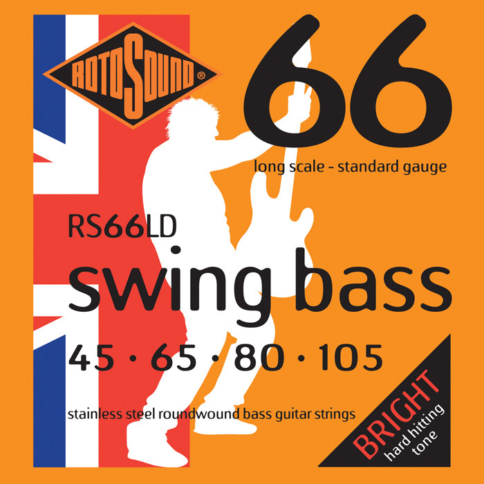 Rotosound Swing Bass 66 Stainless Steel Roundwound Strings RS66LD Long Scale (45–105)