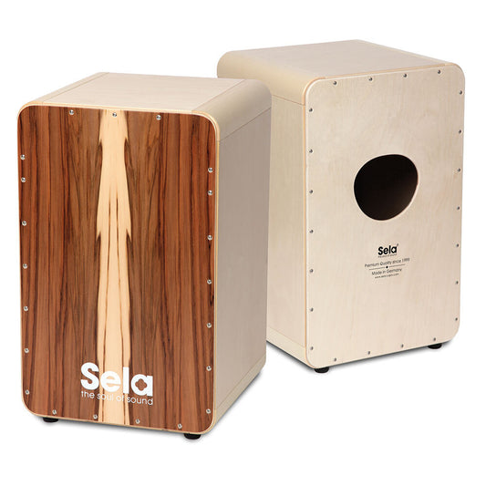 Sela "CaSela" Professional Snare Cajon in Satin Nut Finish
