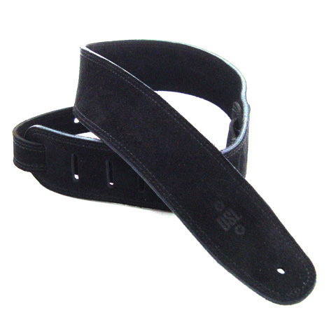 DSL SLS25-BLACK Black Suede Guitar Strap