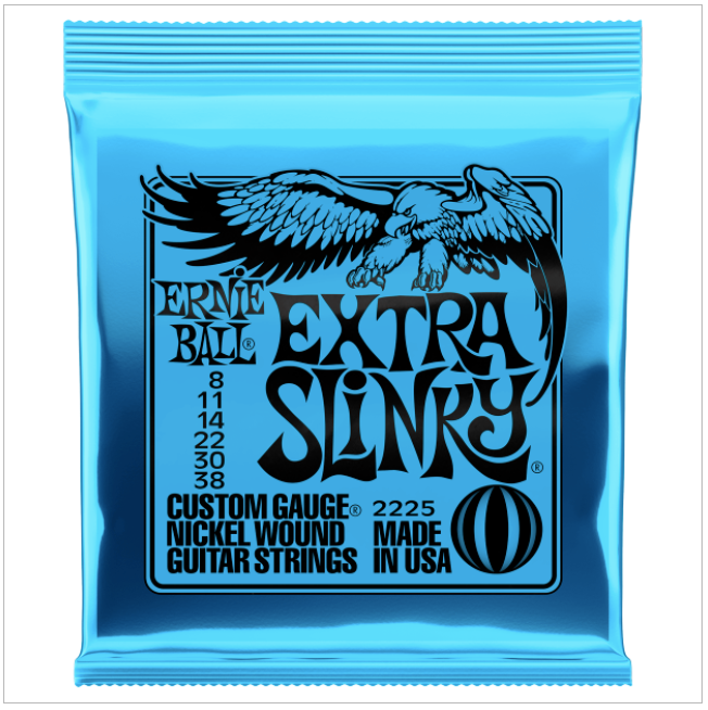 Ernie Ball Nickel Wound Electric Guitar Strings E2220 Extra Slinky (8-38)