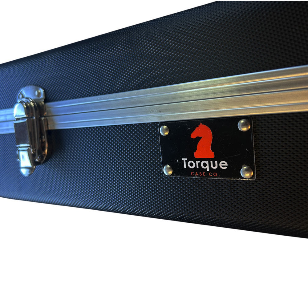 Torque TEC501BLKX Deluxe ABS Rectangular Electric Guitar Case in Black-X Finish