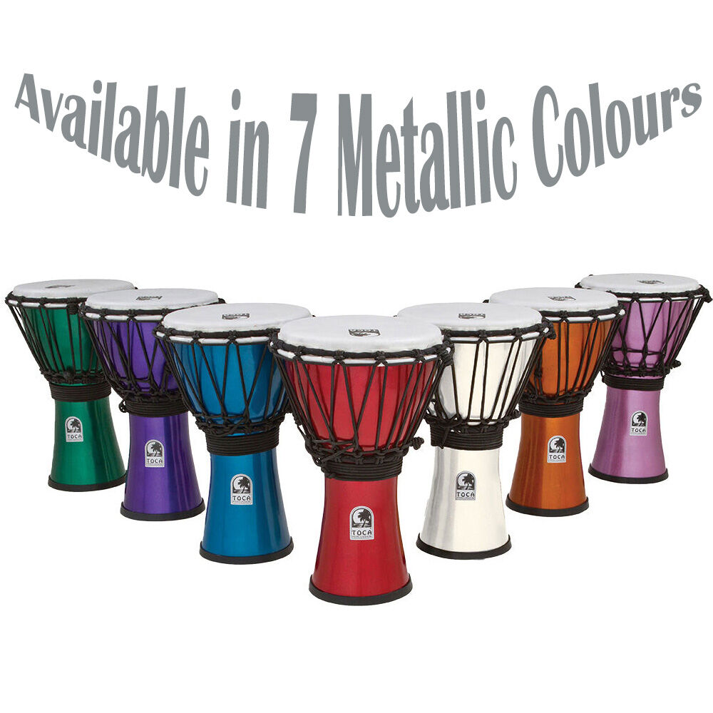 Toca Freestyle Colorsound Series Djembe 7" in Metallic Red