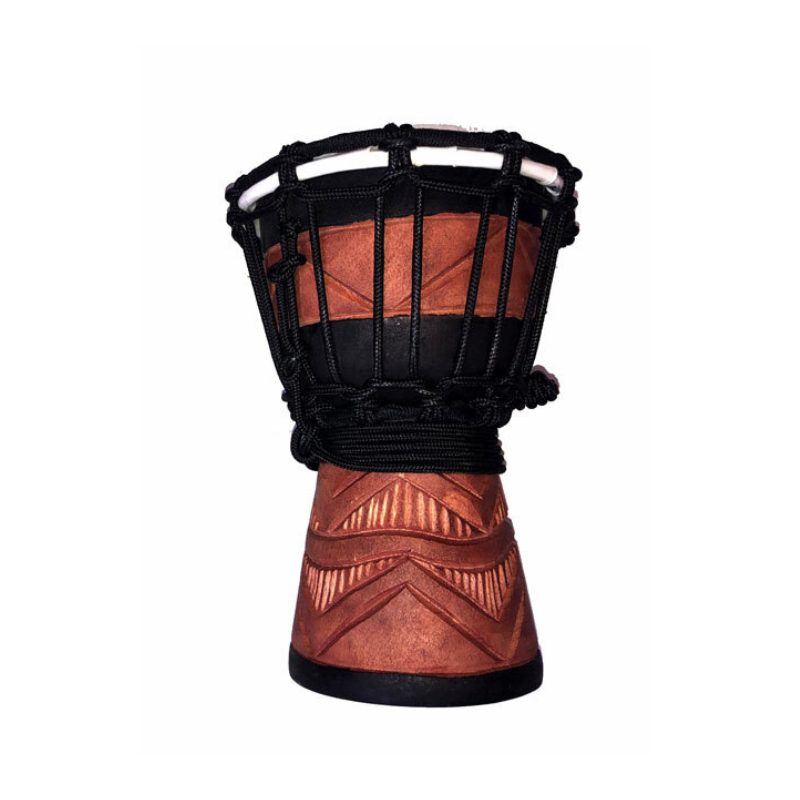 Toca Wooden Mini Series 4" Djembe in Carved Diamond Design