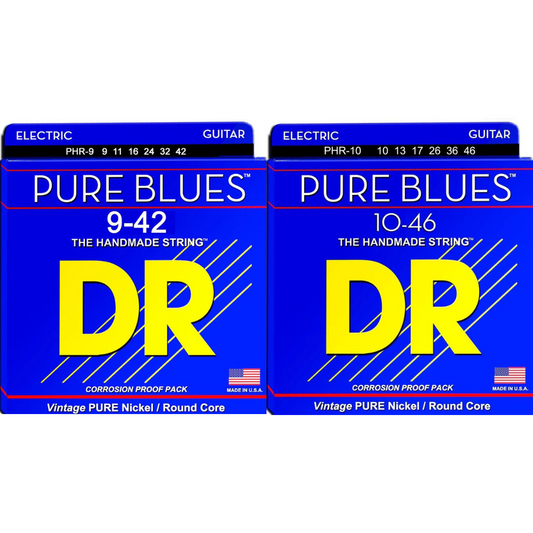 DR Pure Blues Vintage Pure Nickle/Round Core Electric Strings (Assorted Gauges)