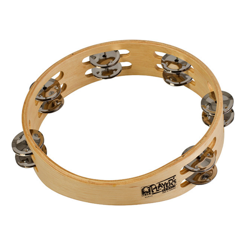 Toca Players Series 9" Wooden Tambourine with Double Row Of Jingles