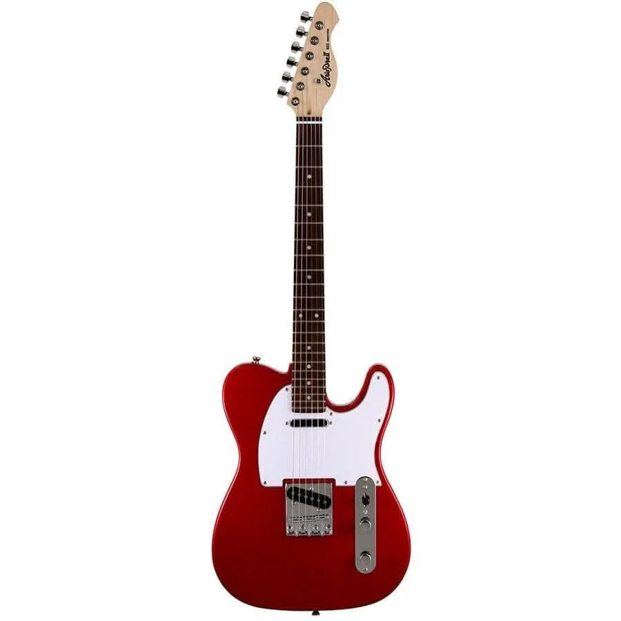 Aria Pro II TEG-Series Electric Guitar in Candy Apple Red with White Pickguard