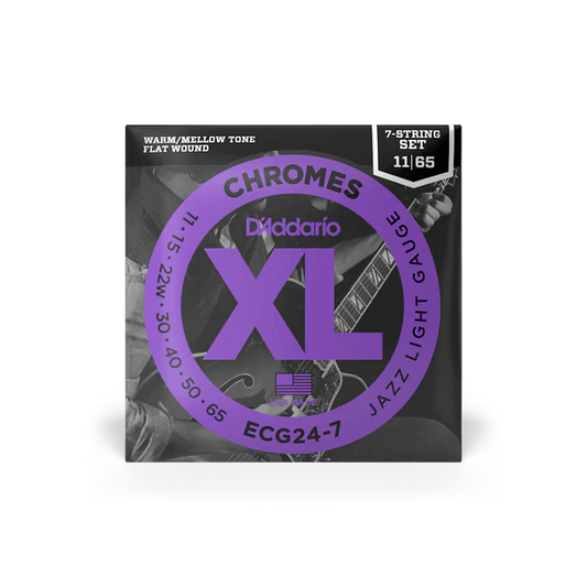D'Addario ECG24-7 Jazz Light 7-String Electric Guitar Strings (11-65)