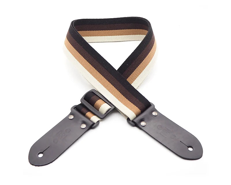 DSL 50STRIPE-COFFEE Coffee Striped Series Guitar Strap