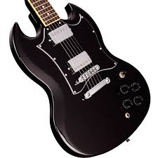 SX GTSE4SKB SG-Style Full-Sized Right-Handed Electric Guitar Pack in Black