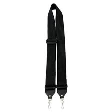 Perris PS6679 2" Deluxe Ribbed Black Cotton Banjo Strap with Metal Hooks