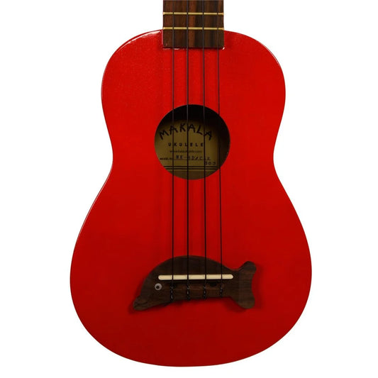 Kala Soprano Dolphin MK-SD/CAR Candy Apple Red Ukulele
