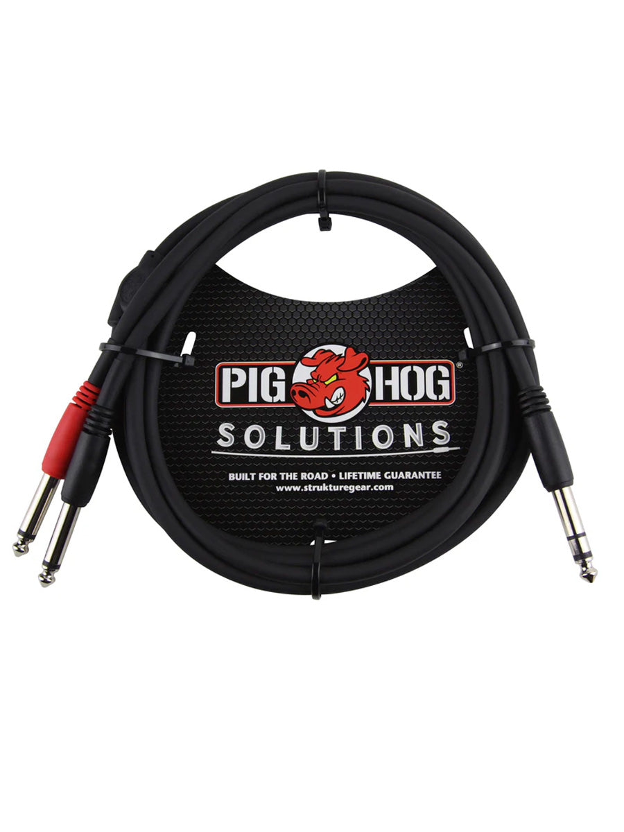 Pig Hog PYIC06 6ft TRS(M)-Dual 1/4″ Insert Cable