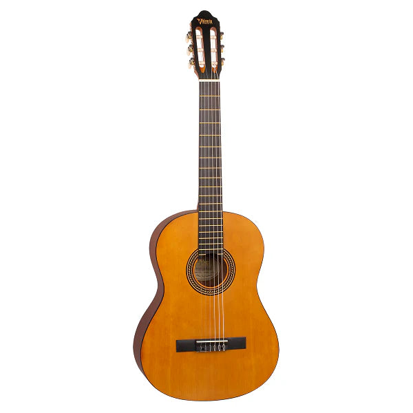Valencia 200 Series VC204L Left-Handed 4/4-Sized Classical Nylon Guitar in Antique Natural