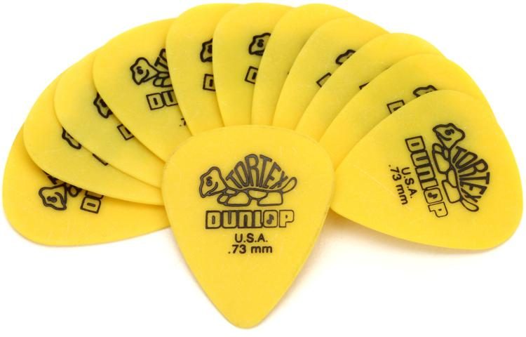 Dunlop Tortex Standard JP173 Yellow .73 Player’s Guitar Picks (12 Pack)