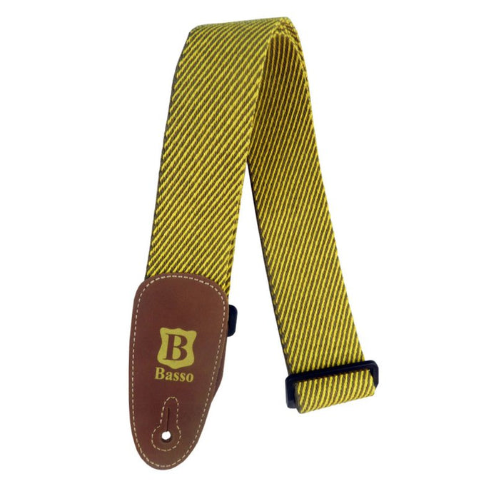 Basso Cotton Tweed EX04 Black & Yellow Guitar Straps