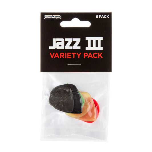 Dunlop JPJT6 Jazz III Variety Pack Guitar Picks (6 Pack)