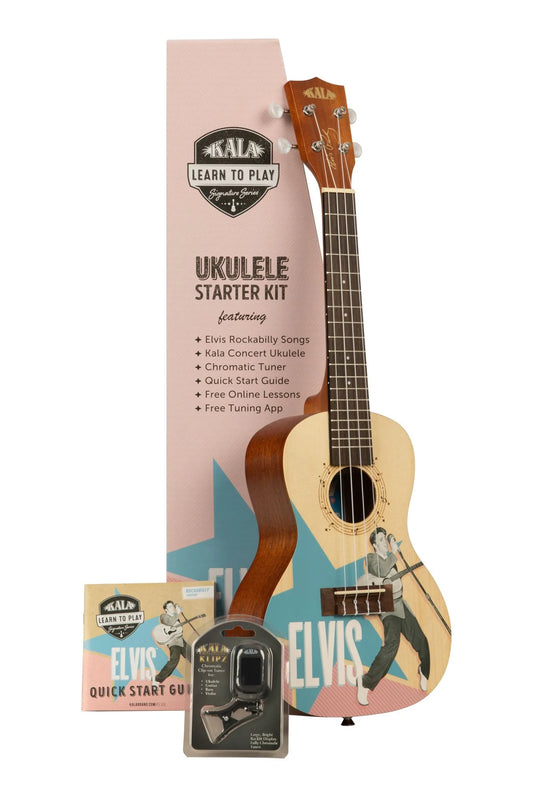 Kala Elvis Concert Ukulele Starter Kit
